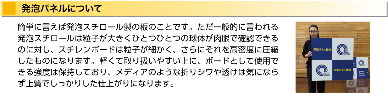 発泡パネルについて