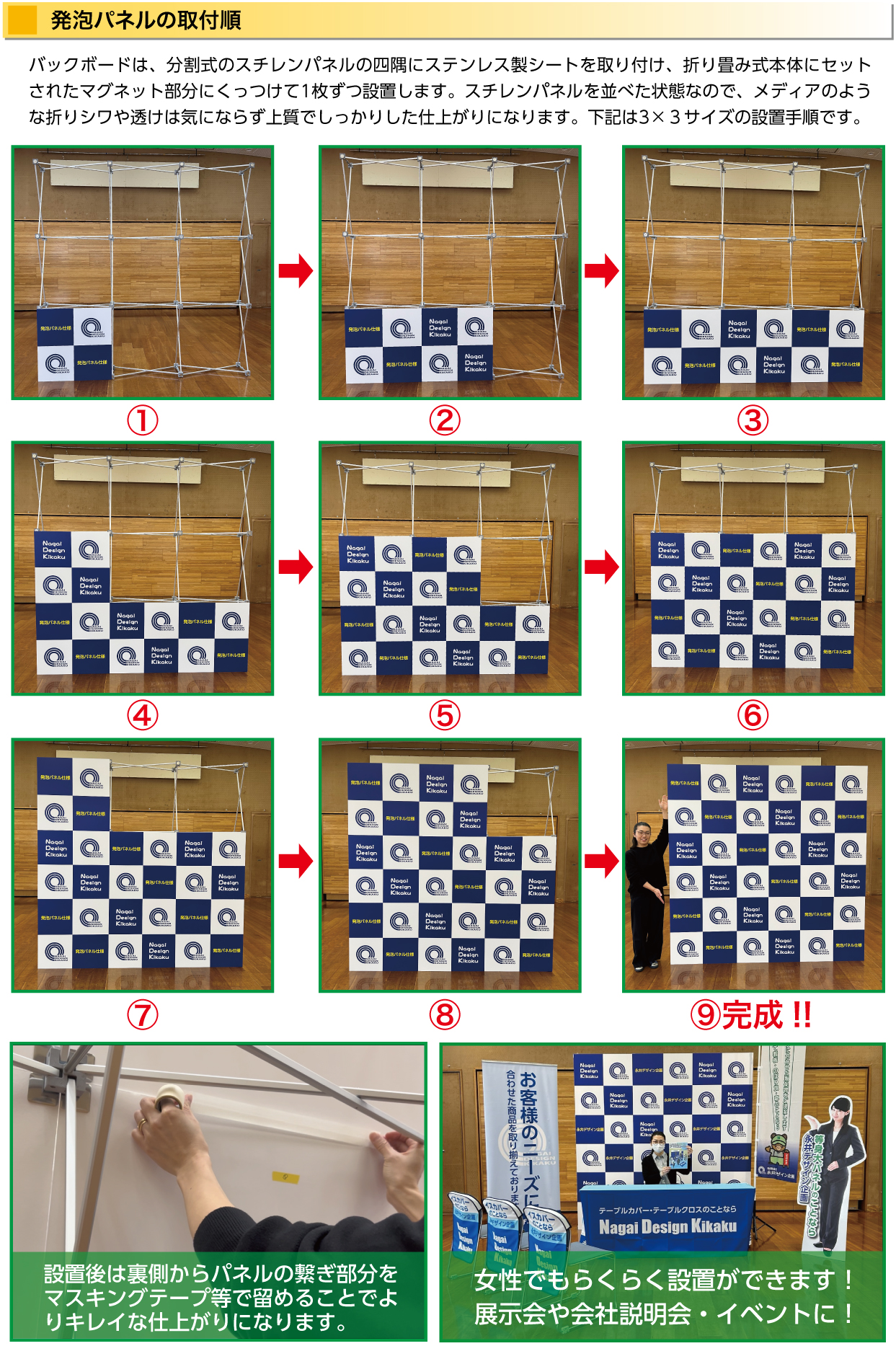 発泡パネルの取付順