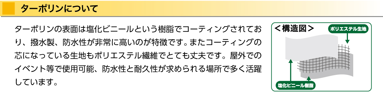 ターポリンについて